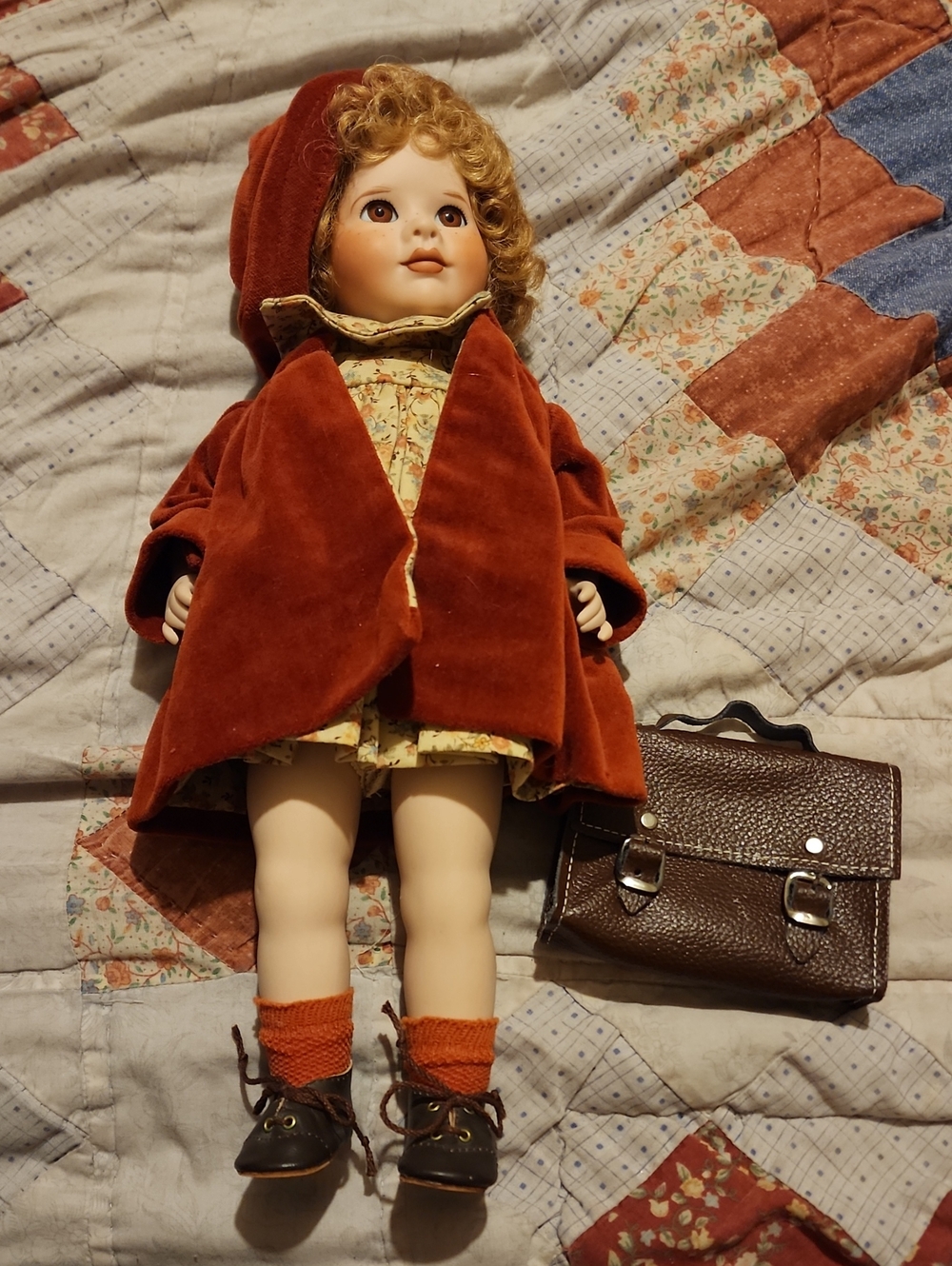 Wendy Lawton Porcelain Doll Curly Blonde Hair